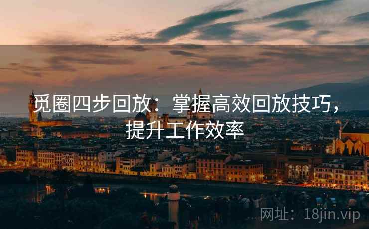 觅圈四步回放：掌握高效回放技巧，提升工作效率