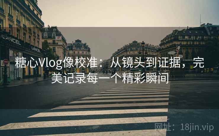 糖心Vlog像校准：从镜头到证据，完美记录每一个精彩瞬间